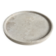 Circular flat travertine pocket emptier