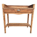 Rimmed table Norman country console in Pine