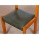 Set of 6 solid elm and leather chairs by Self, 1980.