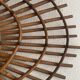 Vintage 1960s rattan sun mirror spiral - 80 x 62 cm