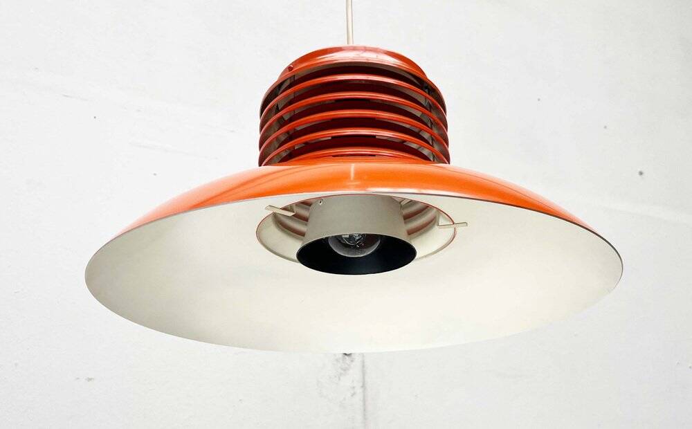 Mid-Century Modern German Space Age Orange Pendant Lamp, 1960s