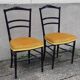Pair of Napoleon III chairs in blackened wood
