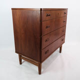 Chest of drawers in teak with four drawers, of Danish design, 1960s