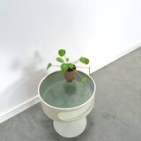 Space age design tafel Opal Möbel met rookglazen blad