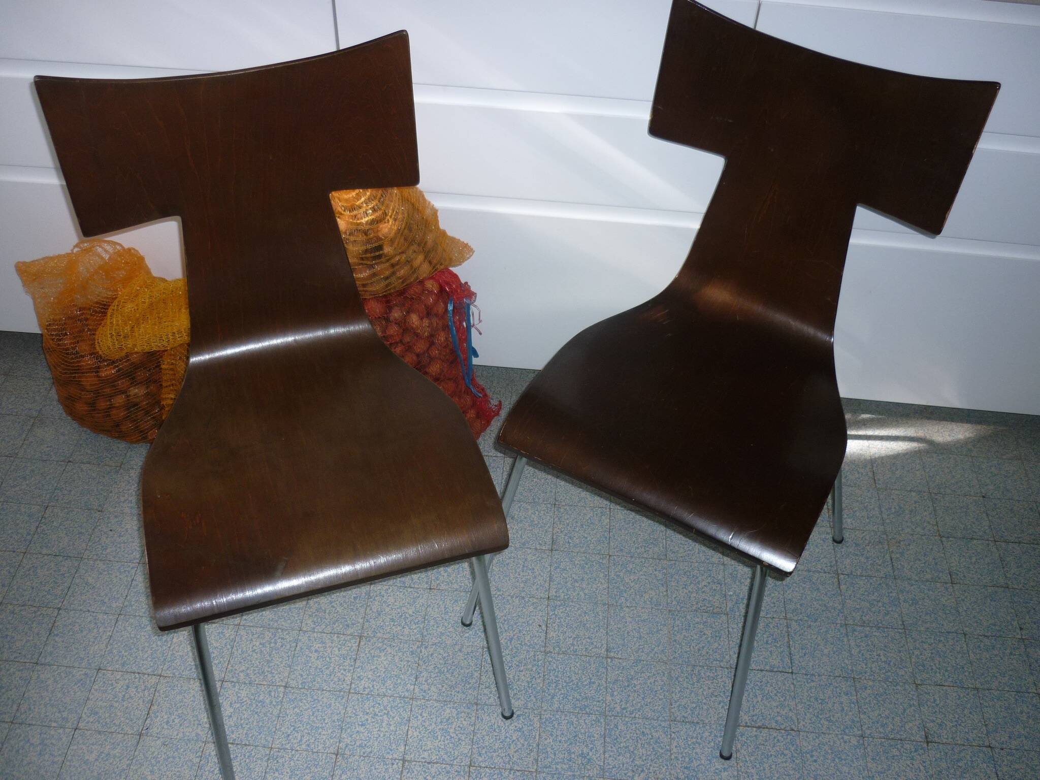 4-2025-6 Paire de chaises vintage