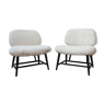 Pair of Alf Svensson 'TeVe' sheepskin shearling lounge chairs