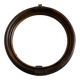 Round rattan mirror