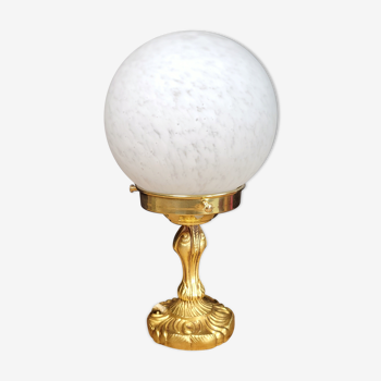 Lampe laiton globe Clichy