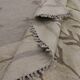 Tapis Kilim marron kaki, tapis tissé plat en laine de style scandinave