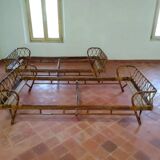 Pair of rattan beds from the 50s-60s