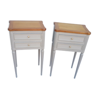 Pair of bedside tables Louis XVI style