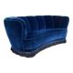 Danish Cabinetmaker Banana Curved Sofa, 1940s