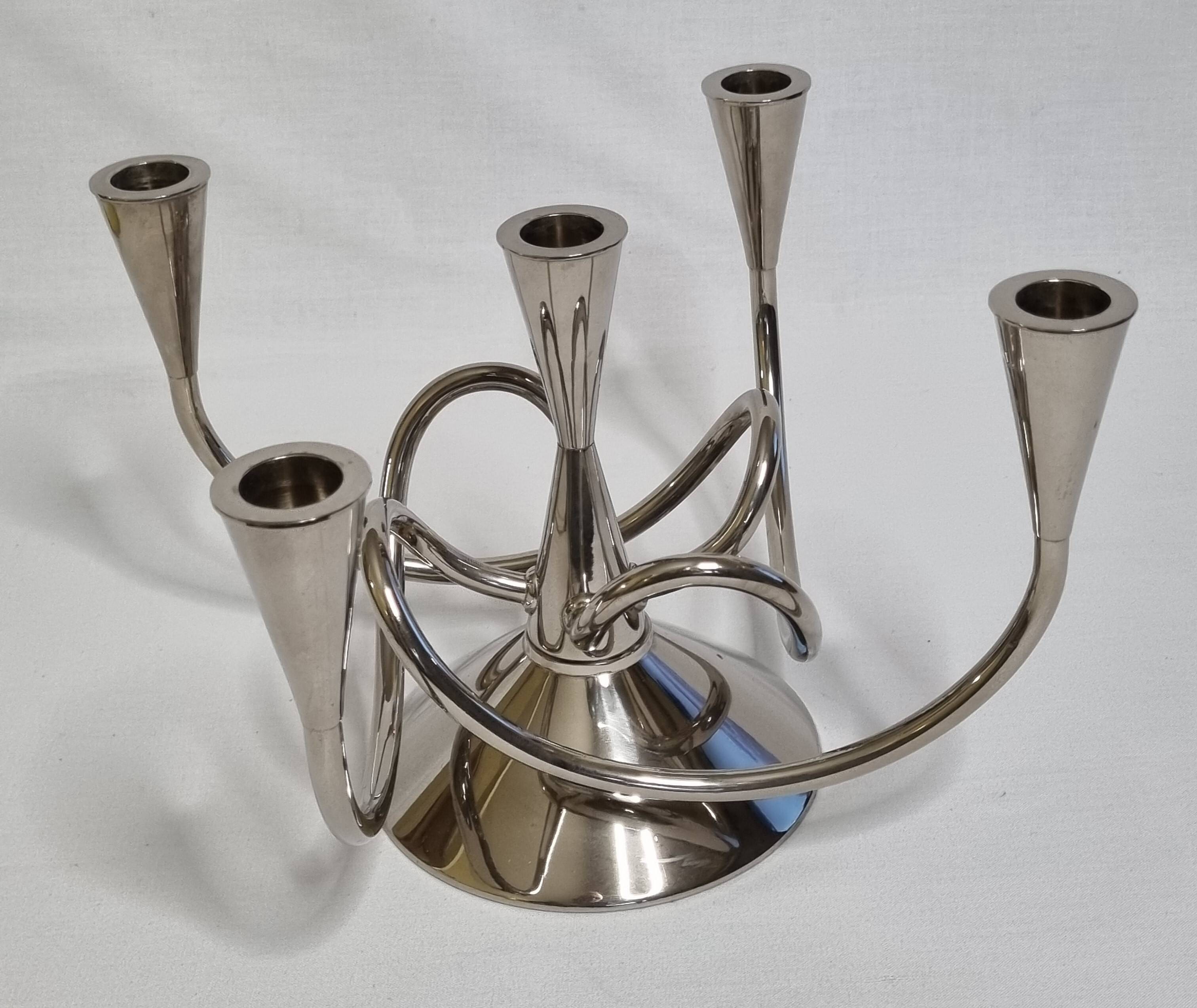 Chandelier Driade Matthew Boulton II 5 lights in metal attributed to Borek Sipek