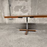 Scandinavian vintage telescopic extendable teak table 1970