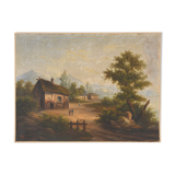 Oil on canvas Landscape countryside