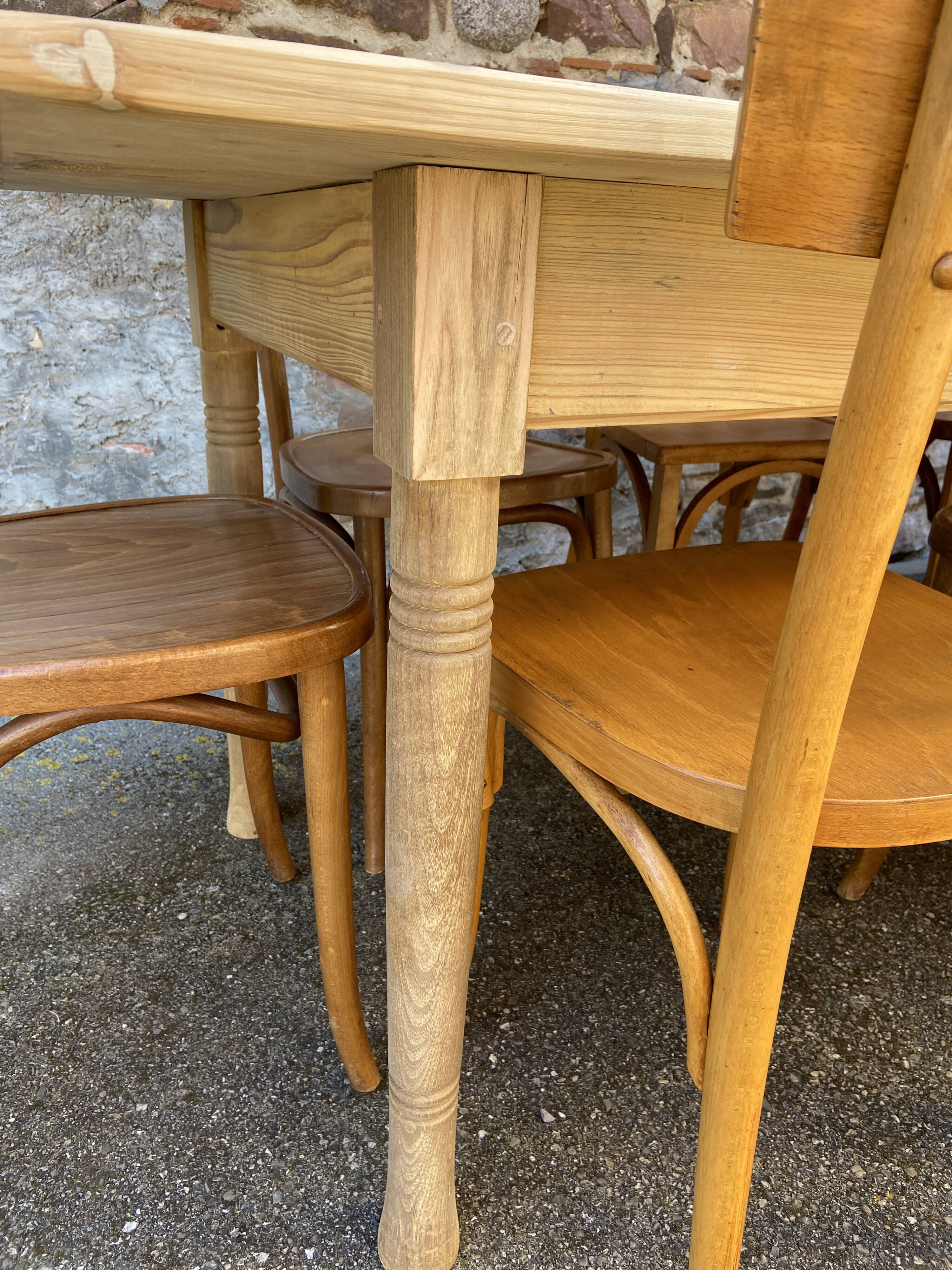 Très grande table de ferme 380 cm en sapin