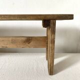 Low stool in raw wood