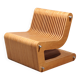 Vintage Beech Plywood Lounge Chair with Bolt Construction