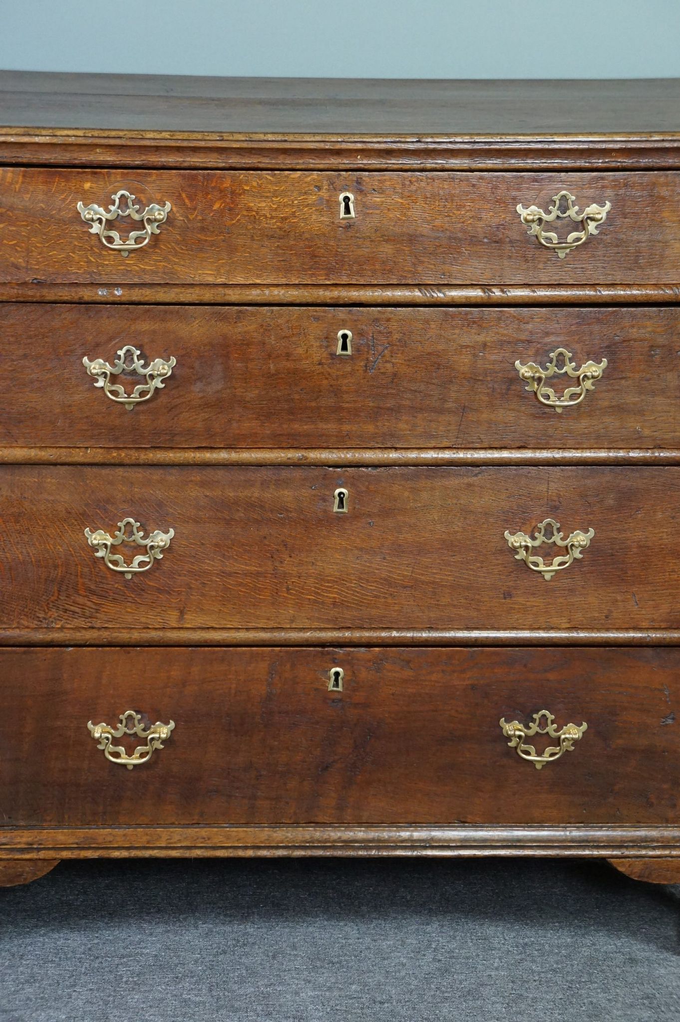 English oak chest of drawers late eighteenth century