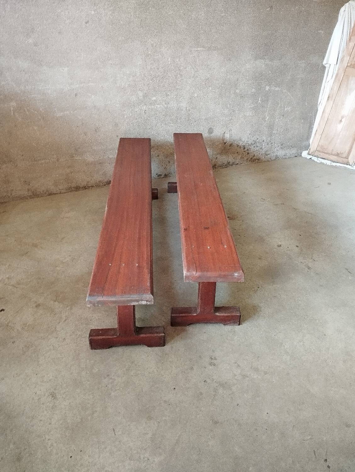 Farmhouse table and 2 benches set