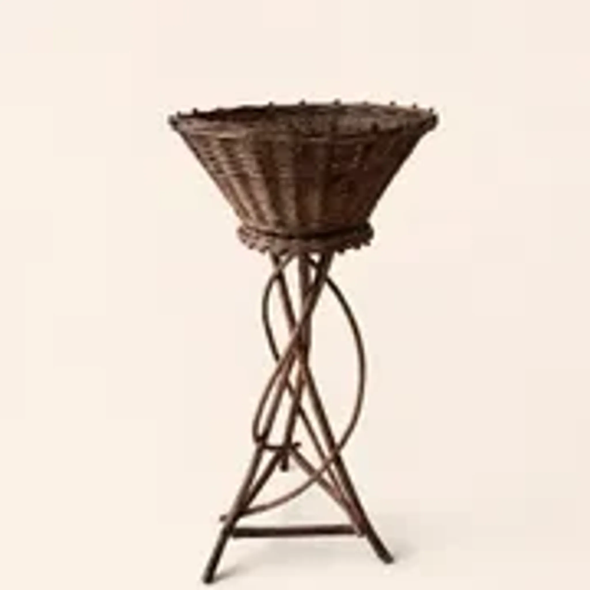 1960s rattan plant stand
