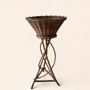 1960s rattan plant stand