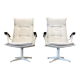 Pair of metal swivel chair and bakelite design 1960