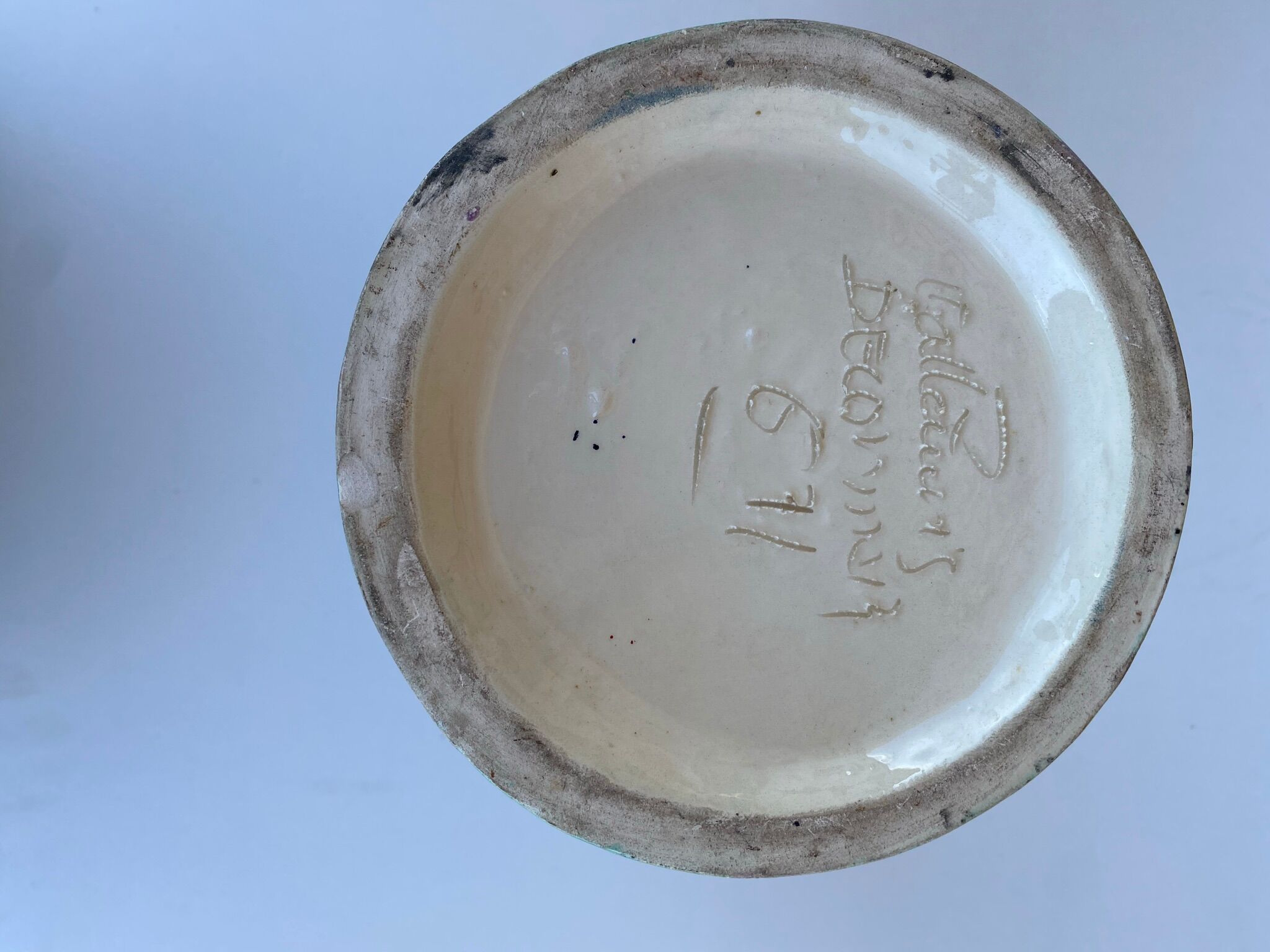 Large ceramic diabolo vase 1960 Vallauris