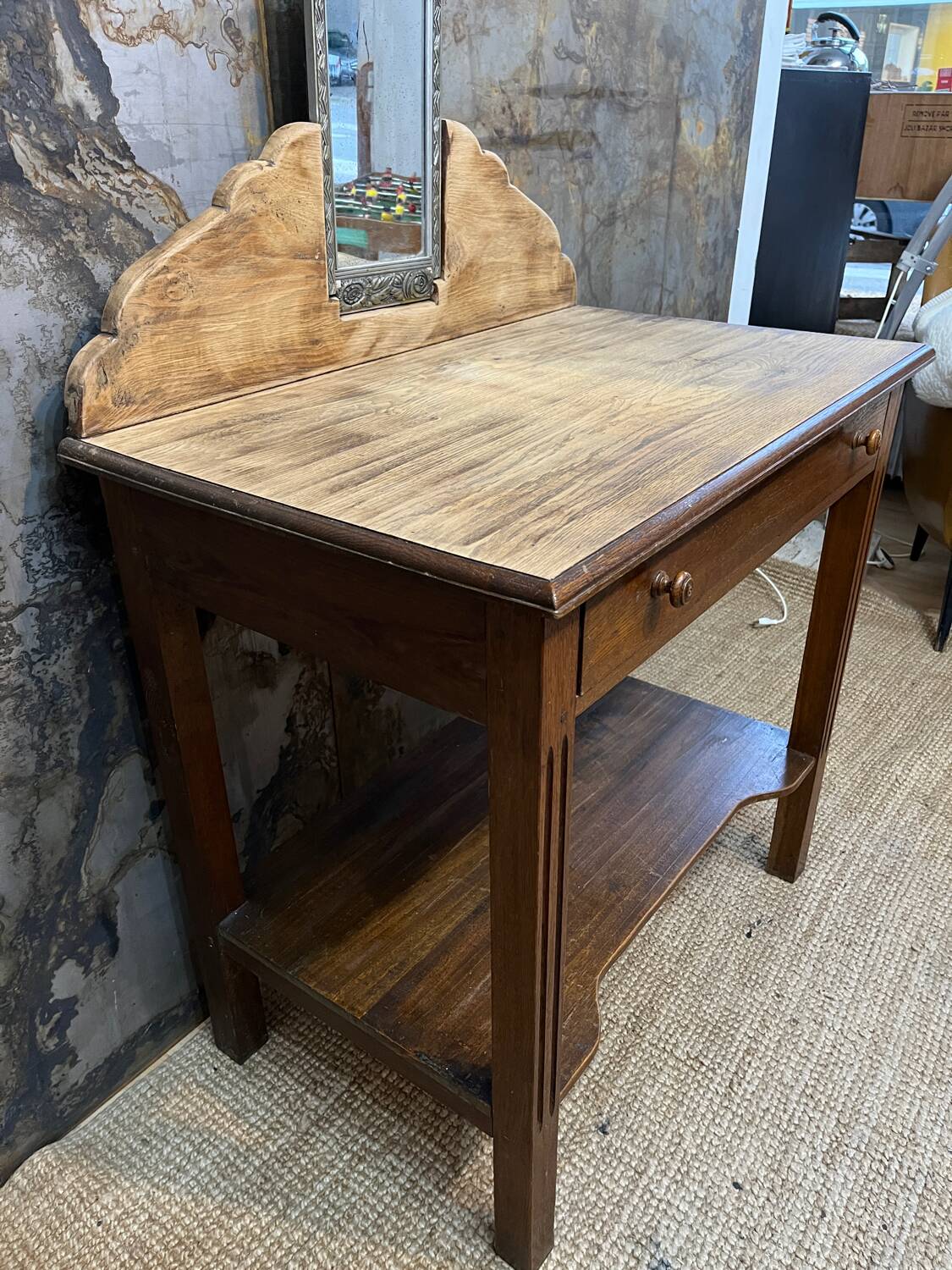 Antique oak dressing table