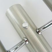 Pair of double wall lights in brushed metal, Sciolari house, Italy 1970's