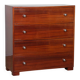 Large Art Deco mahogany chest of drawers from the 1940s.