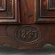 Rare French provincial carved cabinet or buffet with great patina, dated 18