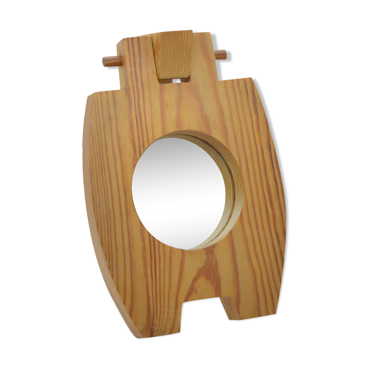 The mirror by Pracownia Rzeźbiarstwa w Drewnie Henryk Kluska Zabrze, Poland 1963.