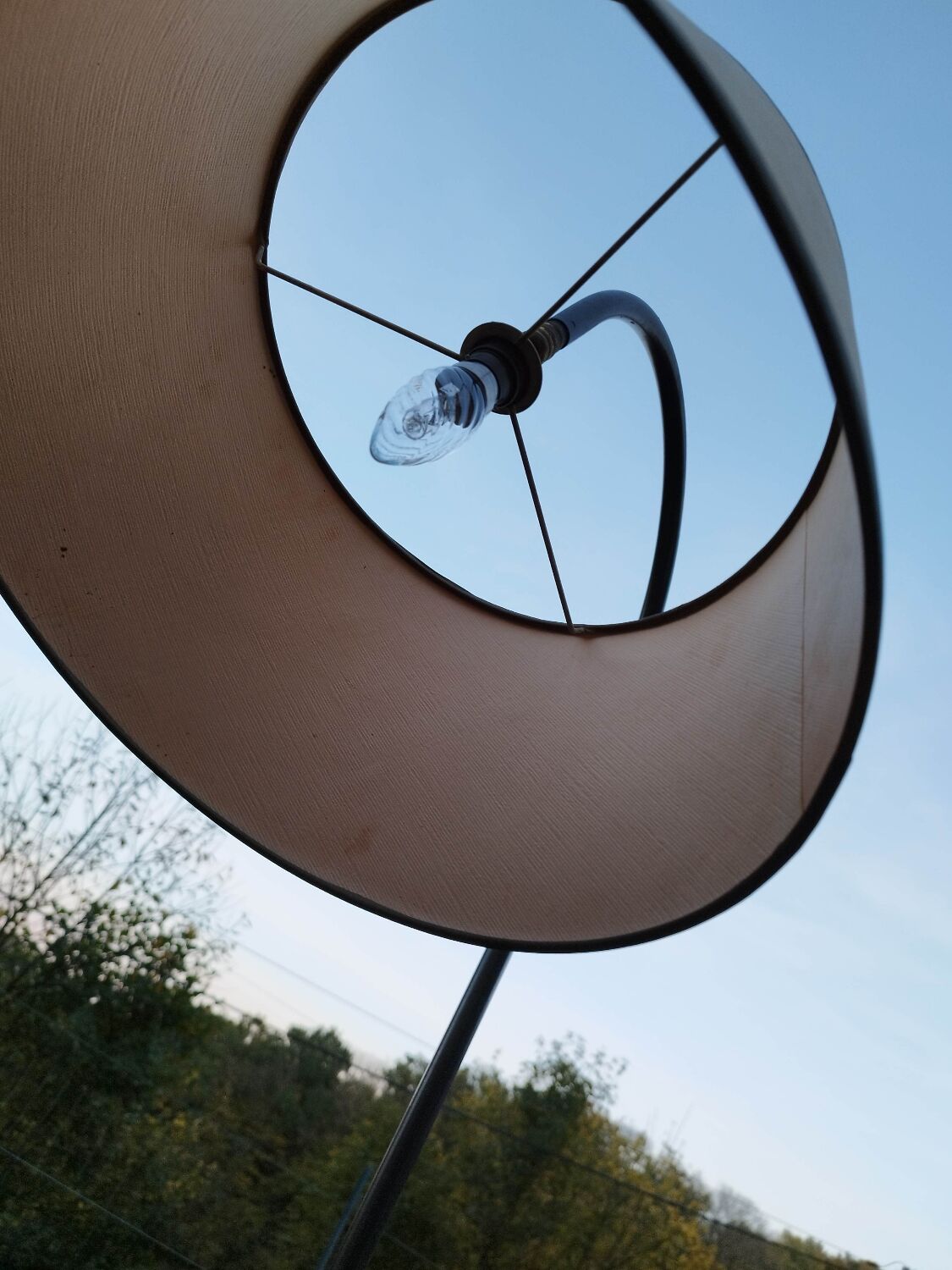 Floor lamp of the 50s magazine holder and tablet reader lamp formica