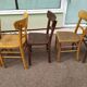Set of 10 wooden bar bistro chairs - old - vintage