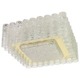 1 of the 3 superb Murano glass ice tubes ceiling lights by Doria, Germany, 1960s.