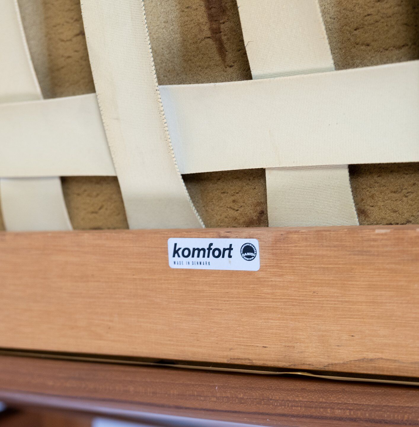 Easy chair with stool in teak upholstered with black leather design Arne Wahl Iversen