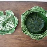 Souptureen and dish in cabbage slip