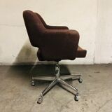 1970 wheeled wool office chair