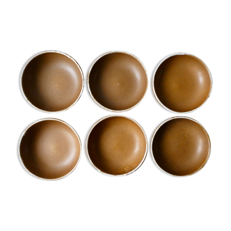 Lot of 6 hollow plates looking sandstone, Salins France