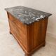 French Louis-Philippe style commode in walnut burl.