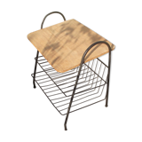 60s side table metal and wood