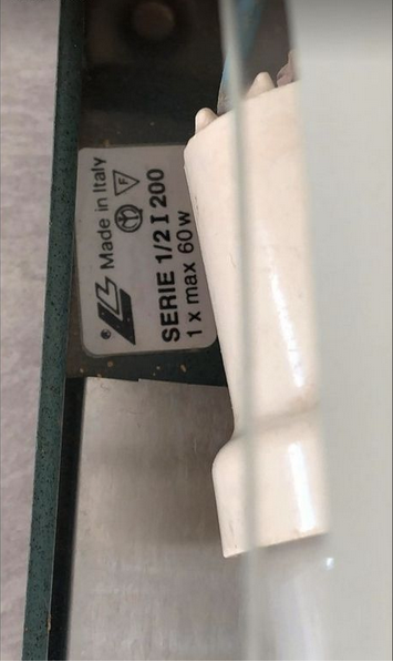 Wall lamp in green and bronze glass and metal made in Italy