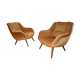 Armchair sculptural vintage 50s copper and restored