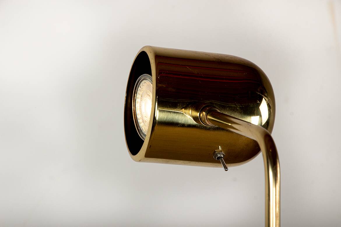 Swedish Brass Floor Lamp, Model G 230 by Bergboms 1960.
