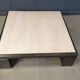 Copper and travertine coffee table by Belgochrom, 1970s