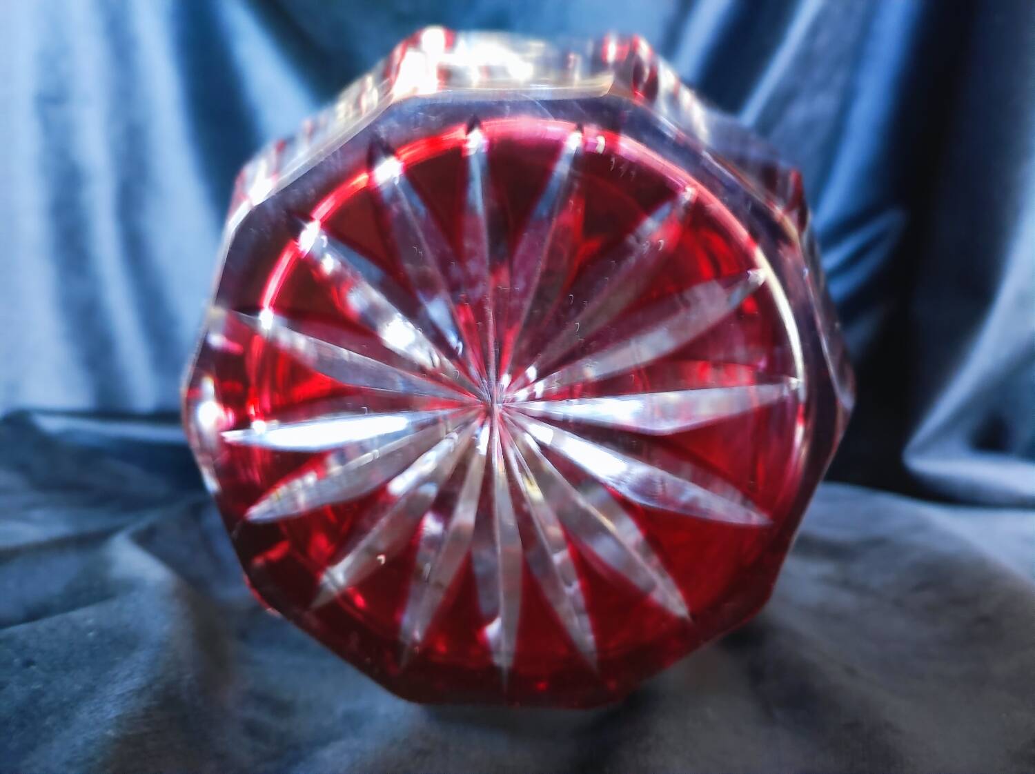 Saint-Louis overlay crystal port liqueur service