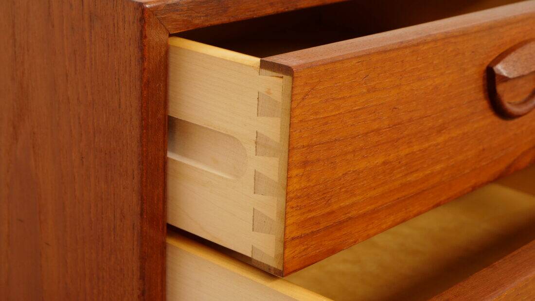 Commode vintage | Kai Kristiansen | Design danois | Teck | Moderne du milieu du siècle