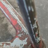 Metal and wood industrial stool