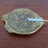 Brutalist Bronze Fish Ashtray, 1960s
